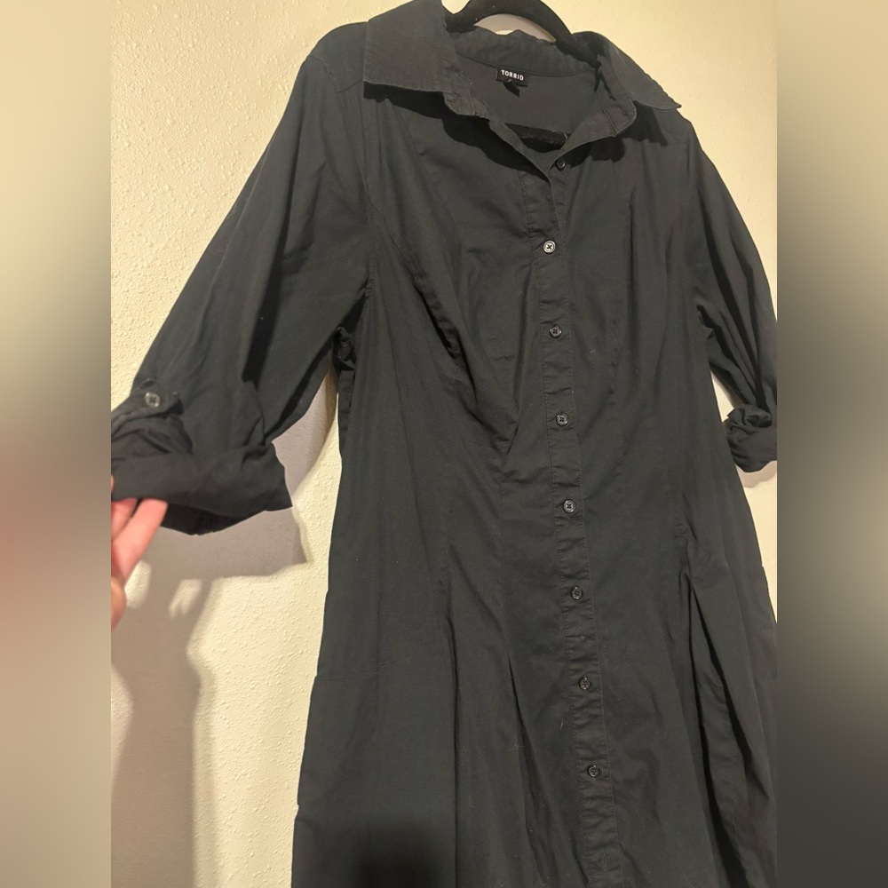 Torrid Black Button-Up Dress 1